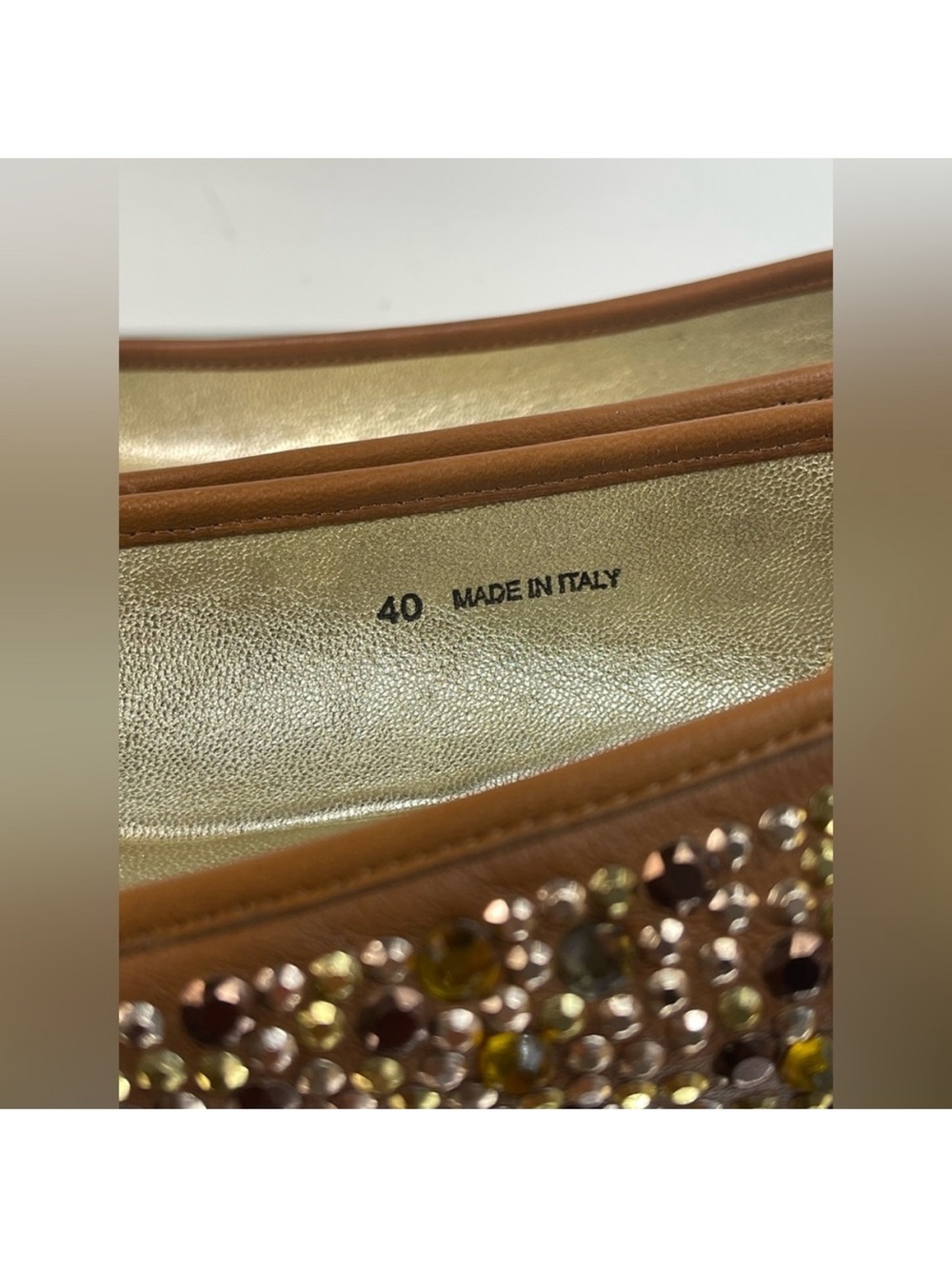 Jimmy Choo Brown Embellished Ballerina Flats size 40 - Picture 11 of 11